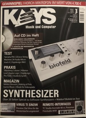 gebrauchtes Buch – Keys - Musik und Computer / Ausgabe März 2008