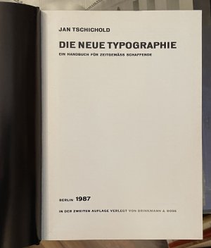 Die neue Typographie. Ein Handbuch für zeitgemäss Schaffende.