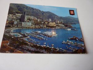 Ak, Ansichtskarte, Monaco , Principaute De Monaco, Le Port, La Piscine et Monte-Carlo - gel.