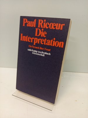 Die Interpretation. Ein Versuch über Freud. Deutsch von Eva Moldenhauer. (= suhrkamp taschenbuch wissenschaft, 76).