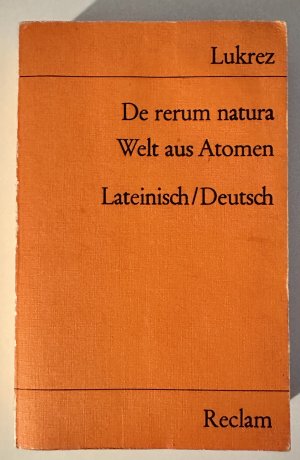 gebrauchtes Buch – Titus Lucretius Carus / Karl Büchner – Lukrez - De rerum natura / Welt aus Atomen - Lateinisch/Deutsch