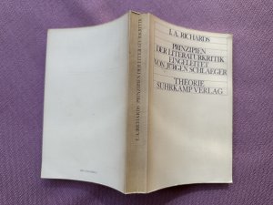 gebrauchtes Buch – I. A. Richards – Prinzipien der Literaturkritik. Eingeleitet von Jürgen Schlaeger