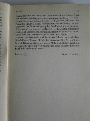 gebrauchtes Buch – Max Horkheimer – Zur Kritik der instrumentellen Vernunft. Aus den Vorträgen