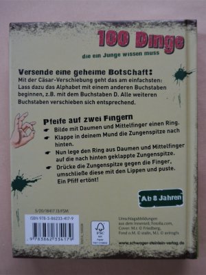 gebrauchtes Buch – Philip Kiefer – 100 Dinge, die ein Junge wissen muss - Spannende Tipps, Tricks und Antworten auf Fragen für Jungen ab 8 Jahren. Kinderbuch für Jungs | Geschenkidee