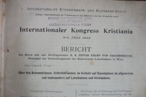 Über den Automobilismus (Selbstfahrwesen) im Verkehre auf Eisenbahnen im allgemeinen und insbesondere auf Lokalbahnen und Kleinbahnen org.1912