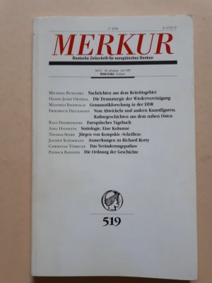 MERKUR. Deutsche Zeitschrift für europäisches Denken - Heft 6, 46. Jahrgang, Juni 1992 Band 519