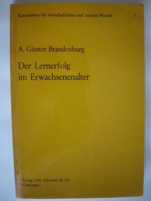 gebrauchtes Buch – Brandenburg, Alois Günter – Der Lernerfolg im Erwachsenenalter