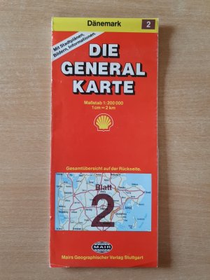 gebrauchtes Buch – Die Generalkarte  Dänemark Blatt 2, mit Stadtplänen, Bildern und Informationen