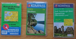 6 Kompass-Wanderkarten/Radwanderkarten