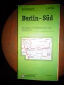 gebrauchtes Buch – VEB Touristik – DDR Touristenkarte 1:100.000 Berlin-Süd - Mit Angaben für Motortouristik und Wassersport