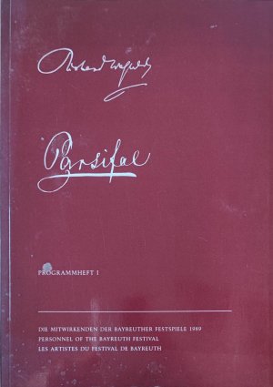 gebrauchtes Buch – Richard Wagner: Parsifal. Programmheft 1: Bayreuther Festspiele 1989