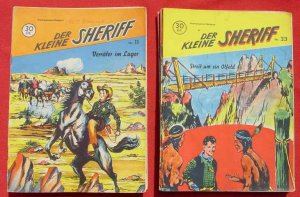 Schöne, große 42 Hefte-Sammlung der Comic-Heftreihe "Der Kleine Sheriff". (Mondial / Pabel - Verlag 1954 - 1957, Gb.) Siehe bitte Beschreibung und weitere […]