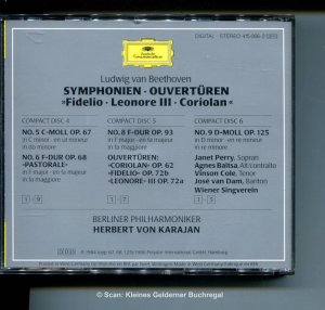 gebrauchter Tonträger – Herbert von Karajan und die Berliner Philharmoniker – LUDWIG VAN BEETHOVEN: 9 SYMPHONIEN + OUVERTÜREN - Herbert von Karajan und die Berliner Philharmoniker (6 CDs)