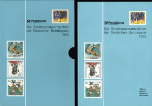 gebrauchtes Buch – Deutsche Bundespost Postdienst  – DIE SONDERPOSTWERTZEICHEN DER DEUTSCHEN BUNDESPOST 1992 - Jahrbuch im Schuber