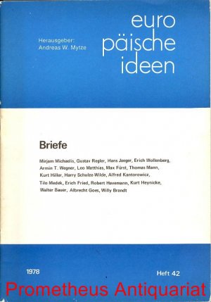 gebrauchtes Buch – Europäische Ideen / Mytze, Andreas W.  – Europäische Ideen. Heft 42: Briefe.