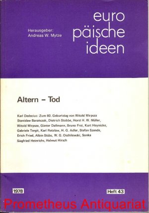 gebrauchtes Buch – Europäische Ideen / Mytze, Andreas W.  – Europäische Ideen. Heft 43: Altern - Tod.