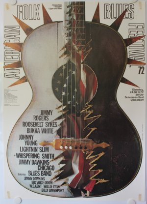 American Folk Blues Festival 1972 Düsseldorf, Schumann Saal 24.10.1972, Poster, Plakat, u.a. mit - Bukka White - Jimmy Rogers - Big Mama Thornton (nicht […]