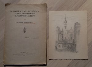 Bleistiftzeichnung von Heinrich Herrfahrdt. Motiv: Lutherkirche Bonn + Abhandlung: Aufgaben und Methoden einer normativen Kunstwissenschaft. Sonderabdruck […]