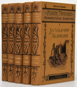 Mark Twains ausgewählte humoristische Schriften., Illustrierte Ausgabe. Band 1: Tom Sawyers Streiche und Abenteuer. Band 2: Abenteuer und Fahrten von […]