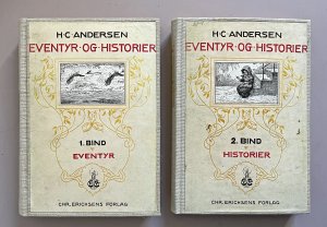 Eventyr og Historier Band 1 und 2 - mit 162 Zeichnungen von Louis Moe - 2 Bücher in dänischer Sprache - professionell neu in Leinen gebunden