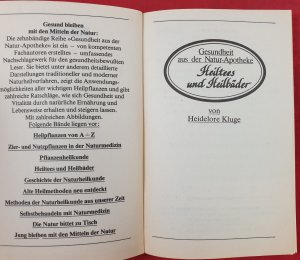 gebrauchtes Buch – Heidelore Kluge – Gesundheit aus der Natur-Apotheke: Heiltees und Heilbäder