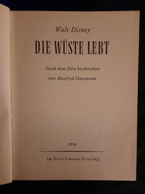 antiquarisches Buch – Walt Disney – Die Wüste lebt