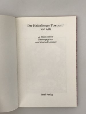 gebrauchtes Buch – Manfred Lemmer – Der Heidelberger Totentanz von 1485