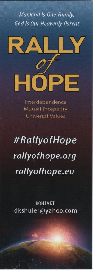 gebrauchtes Buch – Lesezeichen - Prinzipien des Friedens - Rally of Hope - Universal Peace Federation