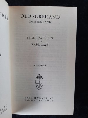 gebrauchtes Buch – Karl May – Old Surehand. Zweiter Band. Reiseerzählung. Band 15 der Gesammelten Werke.