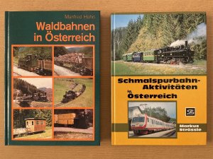 gebrauchtes Buch – Hohn; Strässle – 8 Bände):   Waldbahnen in Österreich.  Schmalspurbahn-Aktivitäten in Österreich.  Schmalspurig durch Österreich.  Die elektrische Bahn Wien - Pressburg. - 1914-1989. - Festschrift zum 75jährigen Bestand der Preßburgerbahn.  Mit Sack und Pack nach Pfaffenschlag. - Die Geschichte der Schmalspurbahn Kienberg-Gaming - Lunz am See.  Die Feistritzbahn. - Weiz-Birkenfeld-Ratten. Steyrtalbahn-Erzbergbahn-Waldviertelbahn.  Niederösterreichische Südwestbahnen. - Leobersdorf-Hainfeld-St.Pölten Traisen-Kernhof/Türnitz Wittmannsdorf-Piesting-Gutenstein Pöchlarn-Scheibbs-Kienberg-Gaming.