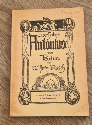 antiquarisches Buch – Wilhelm Busch – Der heilige Antonius von Padua