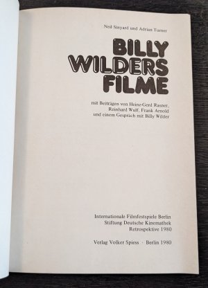 gebrauchtes Buch – Sinyard, Neil / Turner – Billy Wilders Filme