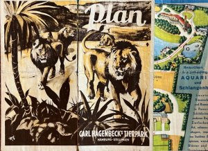 Plan Carl Hagenbeck`s Tierpark. Hamburg- Stellingen.