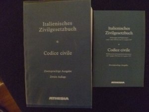 Italienisches Zivilgesetzbuch /Codice Civile Zweisprachige Ausgabe mit Ergänzungsbooklet