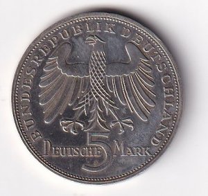 Deutschland 5 DM - 1955 - Friedrich von Schiller