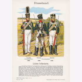 gebrauchtes Buch – Jürgen Olmes – Heere der Vergangenheit - Uniformtafel Gr.4/Nr. 85: RUSSLAND 1808. Linien-Infanterie