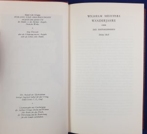 gebrauchtes Buch – Johann Wolfgang Goethe – Goethe Romane und Erzählungen Band 6. Wilhelm Meisters Wanderjahre