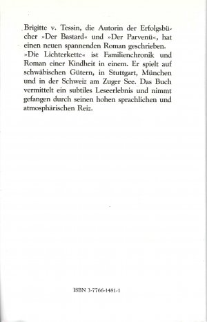 gebrauchtes Buch – Brigitte v. Tessin – Die Lichterkette • Roman einer Kindheit
