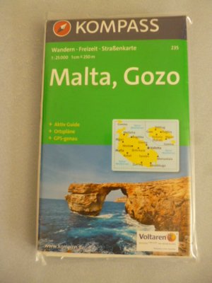 Malta - Gozo - Wander- Freizeit- u. Straßenkarte mit Aktiv Guide und Stadtplänen. GPS-genau. 1:25000