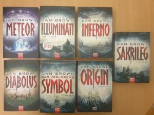 7 Bücher im Konvolut (- Meteor - Diabolus - Illumunati - Sakrileg - Das verlorene Symbol - Inferno - Origin)