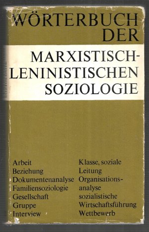 antiquarisches Buch – Eichhorn, Wolfgang- Hahn – Wörterbuch der marxistisch-leninistischen Soziologie