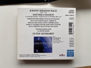 gebrauchter Tonträger – Dirigent: Gustav Leonhardt, Tölzer Knabenchor – J.S.Bach Matthäus-Passion - Ausschnitte (+ Booklet Alte Musik) (BWV 233) / Gustav Leonhardt,