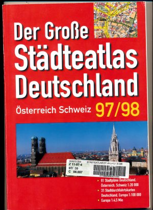 Der große Städteatlas Deutschland Österreich Schweiz 97/98