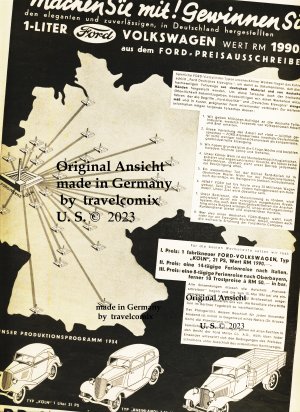 antiquarisches Buch – FORD motor Co – Gewinnspiel 1. Preis: "Ein fabrikneuer Ford VOLKSWAGEN Typ Köln"