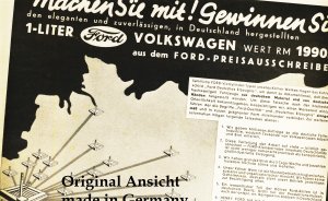 antiquarisches Buch – FORD motor Co – "Ein fabrikneuer Ford VOLKSWAGEN Typ Köln" - 21 PS, datiert 1934