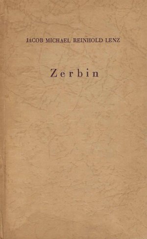 gebrauchtes Buch – Jakob Michael Reinhold Lenz – Zerbin, oder die neuere Philosophie