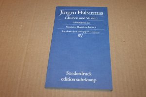 gebrauchtes Buch – Jürgen Habermas – Glauben und Wissen - Rede zum Friedenspreis des Deutschen Buchhandels 2001