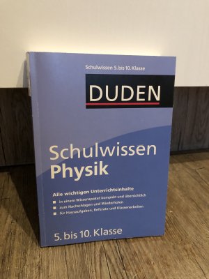 gebrauchtes Buch – Lothar Meyer – Duden - Schulwissen Physik 5. bis 10. Klasse