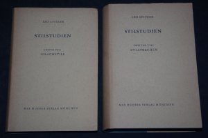 Stilstudien. 2 Bände. Erster Teil: Sprachstile. Zweiter Teil: Stilsprachen.