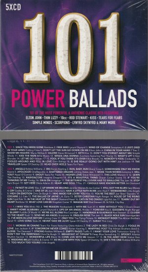 neuer Tonträger – Various Artists – 101 Power Ballads - 101 of the most Powerful & Anthemic Classic Hits (5-CDs)